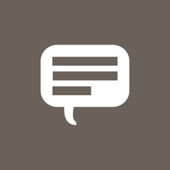 Comments Or Speech Bubble Icon on Dark Gray Color. Eps-10.