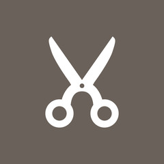 Cut Or Scissor Icon on Dark Gray Color. Eps-10.