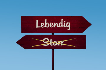 Schild 48 - Lebendig