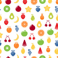 Fruits seamless pattern.
