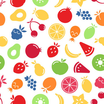Fruits seamless pattern.