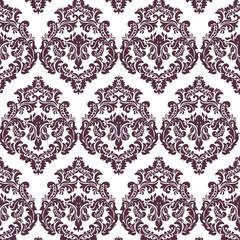 Vintage Damask Elegant Royal ornament pattern. Luxury texture for wallpapers, fabric, textile, design, wedding invitations, greeting cards, background, cards. Red colors. Vector