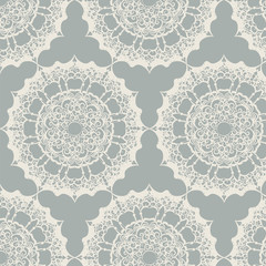 Lace round ornament pattern. Vector