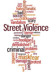 Obraz premium Street Violence, word cloud concept 4