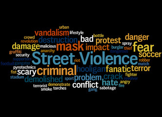 Street Violence, word cloud concept 8