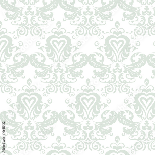 Floral Ornament Damask Pattern Elegant Luxury Texture For