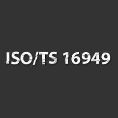 Vector illustration of TS16949 standard. TS16949 is technical specification aimed at the development of a quality management system
