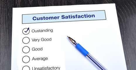Customer Satisfaction Form with Outstanding checked