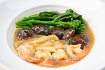 Braised Sea Asparagus Clams with broccoli