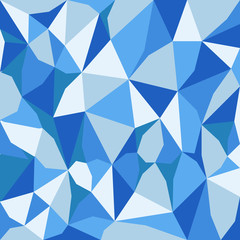 vector abstract irregular polygon background with pattern in sky blue colors