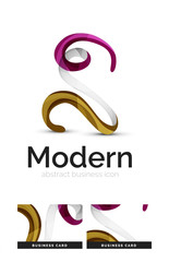 Ribbon swirl business logo