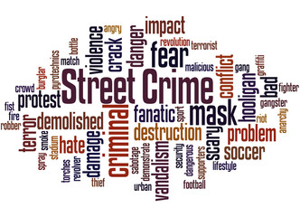 Fototapeta premium Street Crime, word cloud concept 3