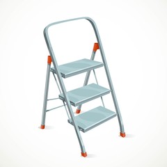 Foldable stepladder isolated on white background