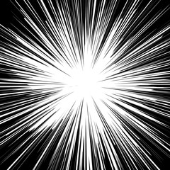 Obraz premium Black and white sunburst abstract background.