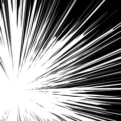 Obraz premium Black and white sunburst abstract background.