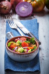 Panzanella, the Italian food on a summer days.