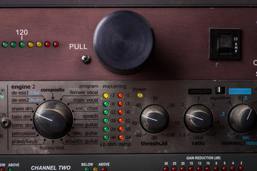 Fototapeta premium Buttons in sound studio