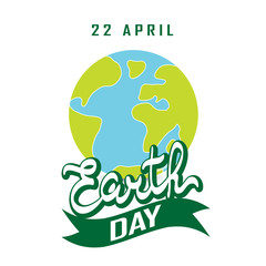 Greeting card with Earth day