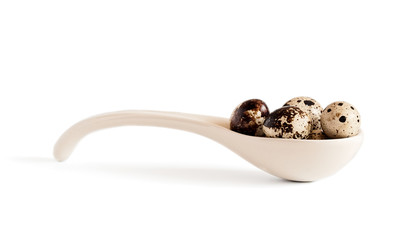 Quail Eggs in a Spoon