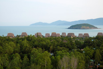 Fototapeta na wymiar seaside resort, bungalow, Nha Trang, Vietnam