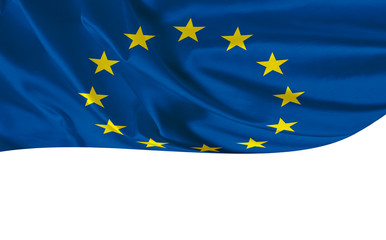 EU flag on the white background