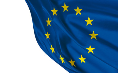EU flag on the white background