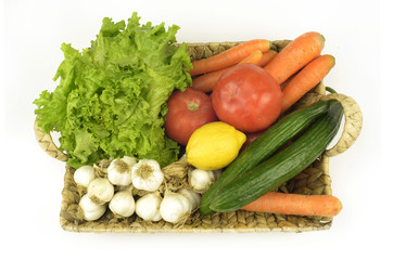 Vegetables . Fresh Bio Vegetable in a Basket