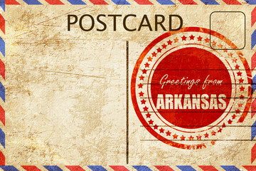 Vintage postcard Greetings from arkansas