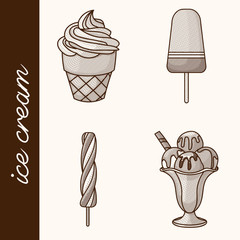 Etching ice cream