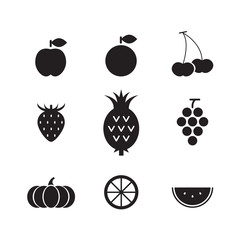 icon fruit, vector