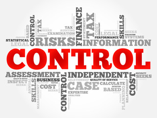 CONTROL word cloud, business concept
