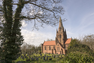 Obraz premium Church and Churchyard Northwest England UK