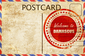 Vintage postcard Welcome to damascus
