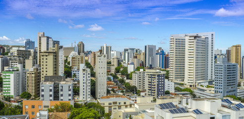 Panoramic view of Belo Horizonte, the capital of the state of Minas Gerais ,  Brazil.