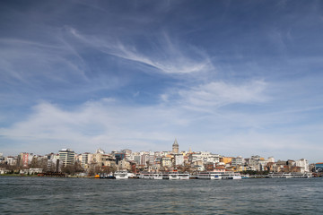 Obraz premium Karakoy and Galata Tower in Istanbul City