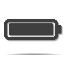 battery double shadow icon vector