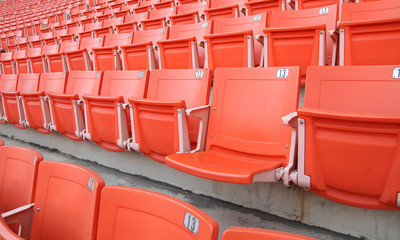 Naklejka premium Orange Grandstand Chairs 3