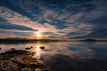 Thirty minutes before the sunset at Chernomorets, Burgas, Bulgaria