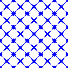 Star blue  geometric seamless pattern