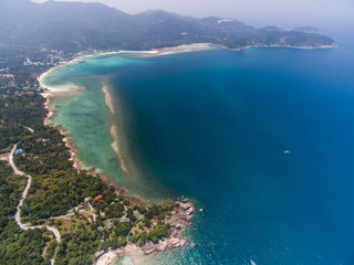 Aerial view of Koh Phangan, Thailand