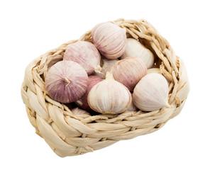 Raw garlic (small) isolated