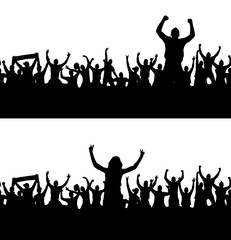 Seamless wallpaper from fans for sports championships and music concerts.