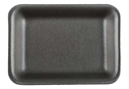 Black empty food tray