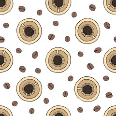 seamless vector  coffee pattern