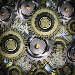 metallic gears background