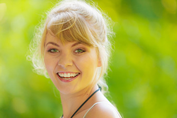 happy smiling girl portrait outdoor