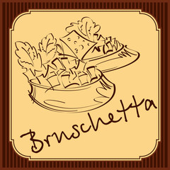 Bruschetta vector