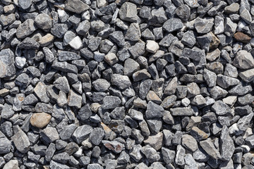 Crushed grey stones
