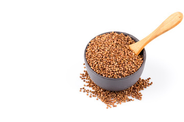 Buckwheat groats in a bowl