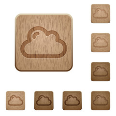 Cloud wooden buttons